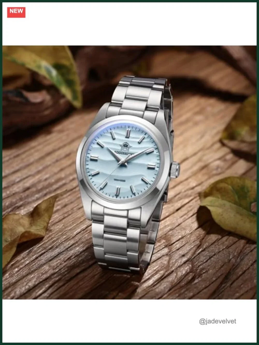 Men's 36mm Quartz Watch Stainless Steel 100m Waterproof